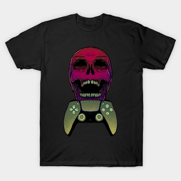 Skull Ps5 T-Shirt by DeathAnarchy